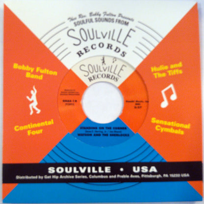 Watson And The Sherlocks ‎– Standing On The Corner / Funky Walk - 7" - Rojo / Red - 200 - Soulville Records ‎– GHAS-18 - Vinilo Como Nuevo / Portada Como Nueva (M-/M-)