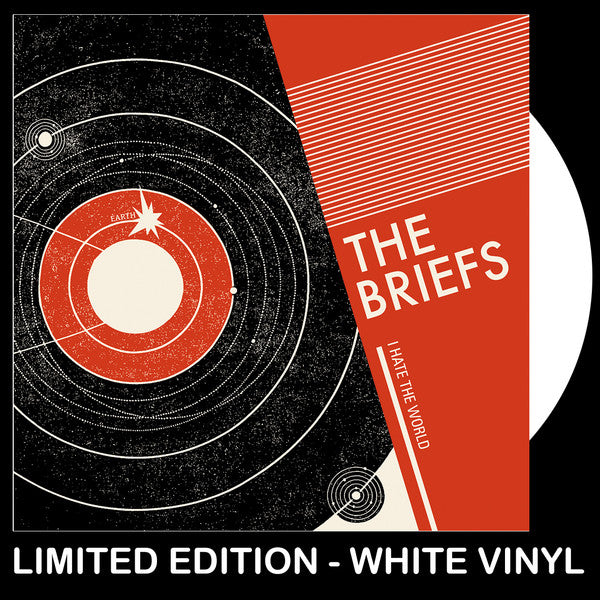 The Briefs - I Hate The World (7", Single, Ltd, Blanco / White)