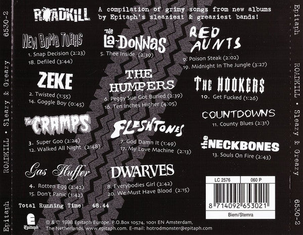 Various - Roadkill - Sleazy & Greazy (CD, Comp)