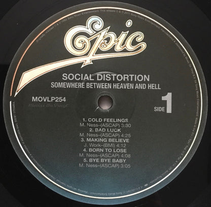 Social Distortion – Somewhere Between Heaven And Hell - LP - 180 gr. - 2011 - Music On Vinyl – MOVLP254, Epic – MOVLP254