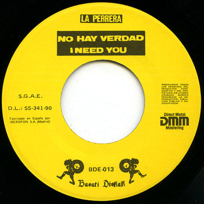 La Perrera – Romperlo Todo - 7" - No Insert - 1990 - Basati Diskak – BDE-013 - Muy Buen Estado / Very Good Condition (VG+ / VG++)