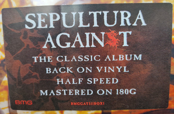 Sepultura – Against - LP - 180 gr. - 2022 - BMG – BMGCAT511BOX1