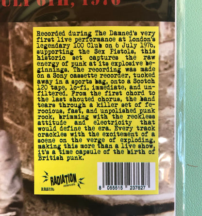 The Damned - Live At The 100 Club July 6th 1976 (LP, RE)