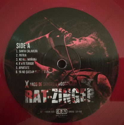 Rat-Zinger - X Años De Sangre Y Moscas - Zuzenean (2xLP, Album, Rojo / Red)
