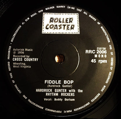 Hardrock Gunter With The Rhythm Rockers – Jukebox Help Me Find My Baby / Fiddle Bop - 7" - 1980 - Rollercoaster Records – RRC 2006 - Como Nuevo / Like New (M- / M-)