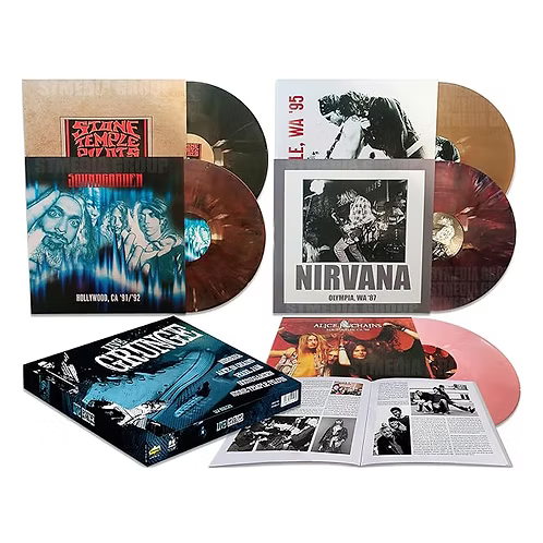 VARIOUS 5xLP BOX SET Live Grunge (Nirvana Alice In Chains Pearl Jam Soundgarden)