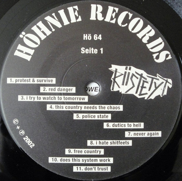 Riistetyt – As A Prisoner Of State - LP - 2005 - Höhnie Records – HÖ 64, Propaganda Records – HÖ 64 - USADO / USED (M / VG+)