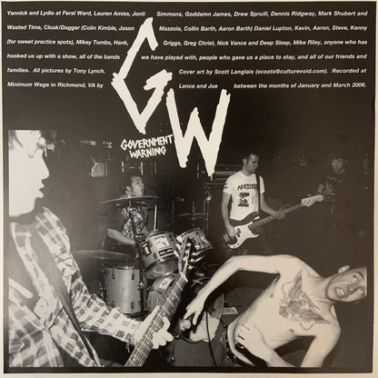 Government Warning – No Moderation - LP - 2006 - Feral Ward – YAN-0012-034-2006 - Vinilo Muy Buen Estado / Portada Muy Buen Estado (VG++/VG++).