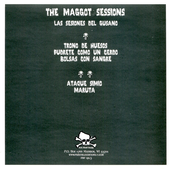 Machetazo – The Maggot Sessions - 7" - 2003 - Blanco/White -  Limited Edition, Numbered - #23/100 - First Blood Family – FBF 3 - Vinilo Como Nuevo / Portada Como Nueva (M-/M-)