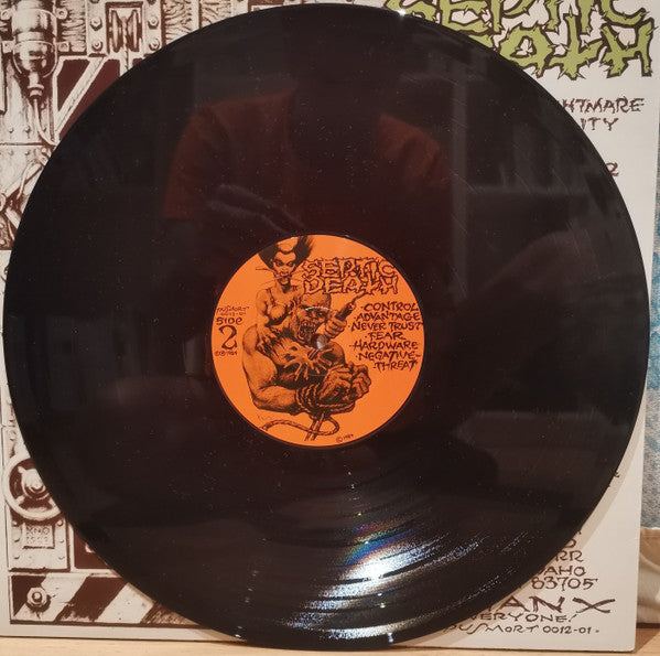 Septic Death – Need So Much Attention... Acceptance Of Whom - LP - With Insert - Unofficial - Vinilo Como Nuevo / Portada Como Nueva (M-/M-).
