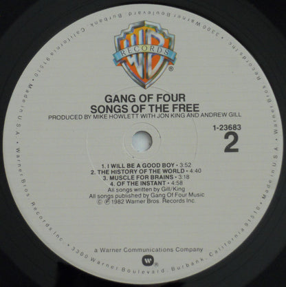 Gang Of Four – Songs Of The Free - LP - 1982 - Warner Bros. Records – 1-23683 - Vinilo Muy Buen Estado / Portada Muy Buen Estado (VG+/VG+) - DISPONIBILIDAD INMEDIATA / IMMEDIATE AVAILABILITY.
