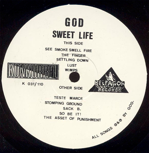 God – Sweet Life - LP - 1988 - Konkurrel – K 031/110, Belfagor Records – K 031/110 - Muy Buen Estado / Very Good Condition (VG++/VG+)