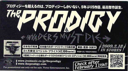 The Prodigy – Invaders Must Die - CD - Edición Japonesa / Japanese Release. Con OBI / With OBI. Nuevo sin usar pero no precintado / New and unplayed but not sealed.
