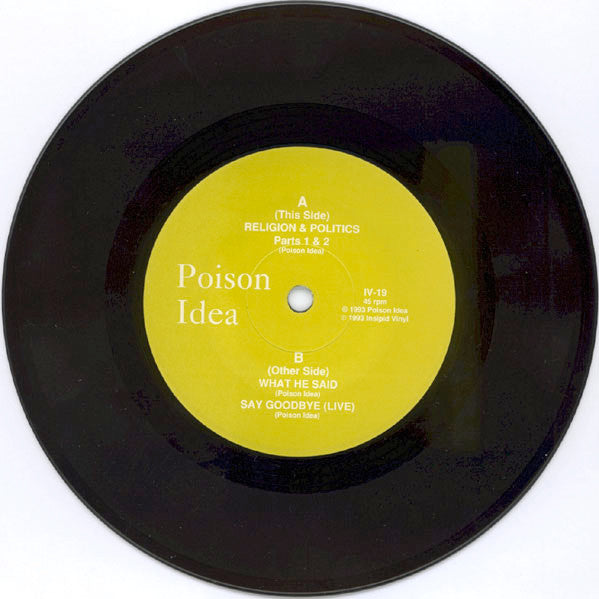 Poison Idea – Untitled - 2x7" - 1993 - Insipid Vinyl – IV-19 - Como Nuevo / Like New (M / M-)