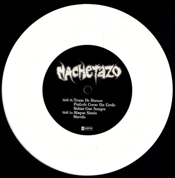Machetazo – The Maggot Sessions - 7" - 2003 - Blanco/White -  Limited Edition, Numbered - #23/100 - First Blood Family – FBF 3 - Vinilo Como Nuevo / Portada Como Nueva (M-/M-)