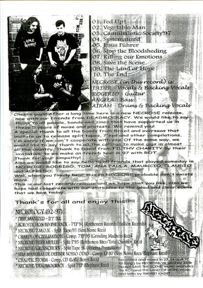 Deadmocracy / Necrose – Sadistic Desire / The End - 7" - 1997 - Elephant Records – ELE 008 - Vinilo Nuevo / Portada Como Nueva (M/M-)