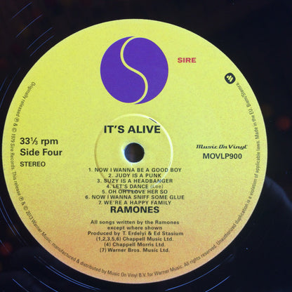 Ramones ‎– It's Alive - 2xLP - 180 grams - 2013 - Sire ‎– MOVLP900, Music On Vinyl ‎– MOVLP900 - Nuevo sin usar pero no precintado / New and unplayed but not sealed.