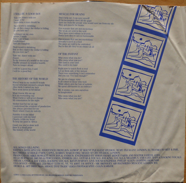 Gang Of Four – Songs Of The Free - LP - 1982 - Warner Bros. Records – 1-23683 - Vinilo Muy Buen Estado / Portada Muy Buen Estado (VG+/VG+) - DISPONIBILIDAD INMEDIATA / IMMEDIATE AVAILABILITY.