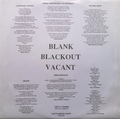 Poison Idea – Blank Blackout Vacant - LP - 1992 - Vinyl Solution – SOL33 - Muy Buen Estado / Very Good Condition (VG+ / VG+)