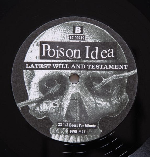 Poison Idea – Latest Will And Testament - LP - With Insert - 2006 - Farewell Records – FWR #27, Network Of Friends – FWR #27 - Muy Buen Estado / Very Good Condition (M- / VG+)