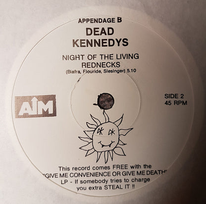 Dead Kennedys – Give Me Convenience Or Give Me Death - LP + 7" + Booklet - White Label - 1989 (Australia) - AIM – AIM 1028 - Vinilo Muy Buen Estado (VG+) / Portada Muy Buen Estado (VG+)